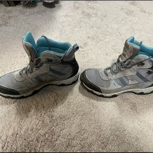 LL Bean Size 10 Medium Hiking Boots Gray and Blue
